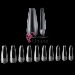 Tipsuri 240 bucati Transparente pentru Acryl Gel, Polygel, art TPS39BB Balerina Mate